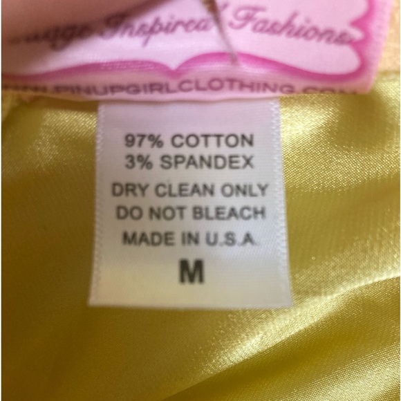 Pinup Couture Jenny Yellow Swing Dress - Picture 9 of 10